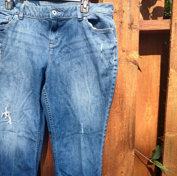 Simply Vera Wang Straight Size 14 Distressed Jeans! - Picture 6 of 14